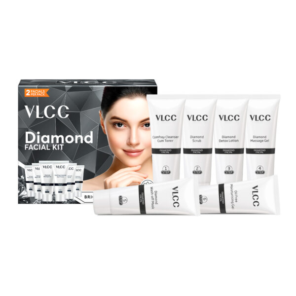 VLCC DIAMOND FACIAL KIT BRIGHTER AND YOUNGER SKIN PARAIGAN FREE