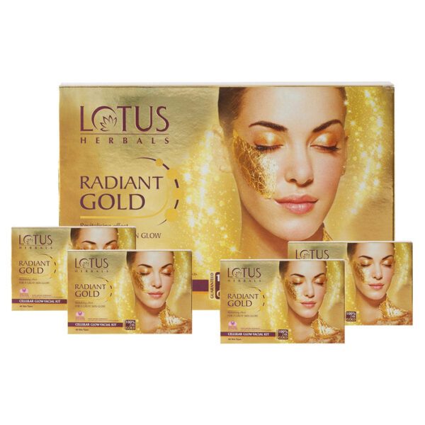 LOTUS HERBALS READY AND GOLD FACIAL KIT REVITALISING EEFECT FOR A GREAT SKIN GLOW CELLULAR GLOW FACIAL KIT