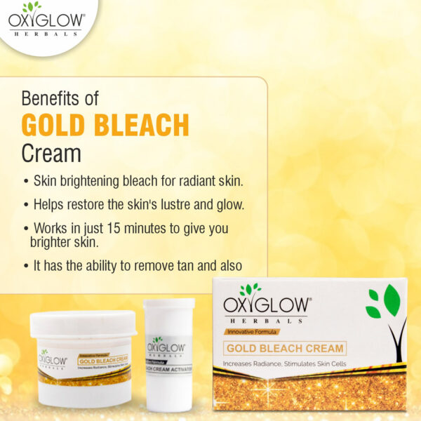 Oxyglow Golden Bleach Cream, White, Lemon, 240 g