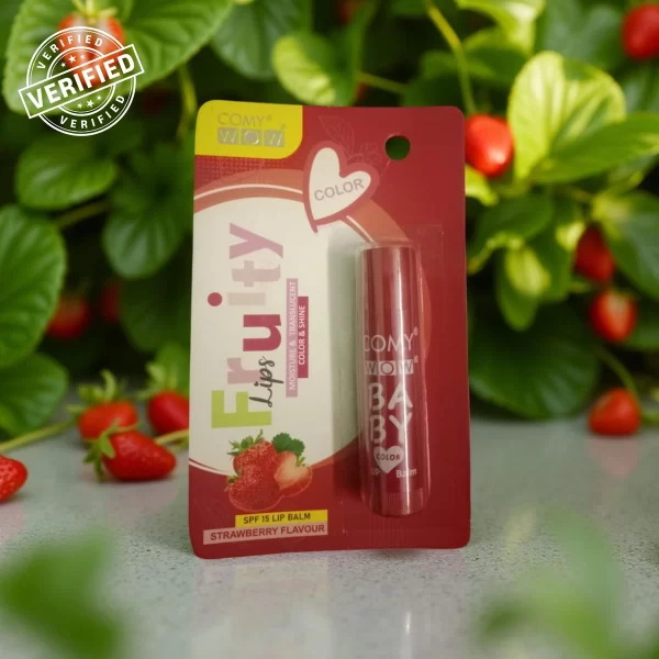 Comy wow fruity lips moisture & translucent color & shine  baby color lip balm candy flavour