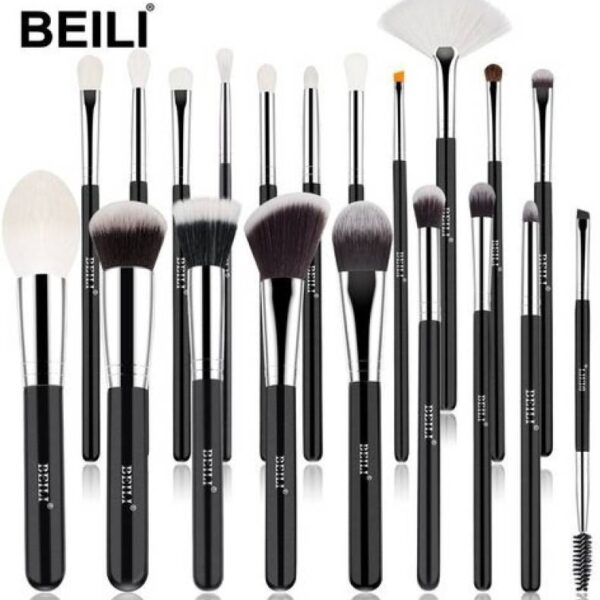 BEILI 20 Pcs Super Soft Makeup Brush Sets - Black