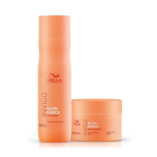 Wella Professionals Invigo Nutri enrich Shampoo (250 ml) and Mask (150 ml) for dry and damaged hair
