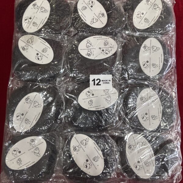 Bridal Juda Hair Donut Bun Maker medium 12No. for Girls & Women, Black, Pack Of 12