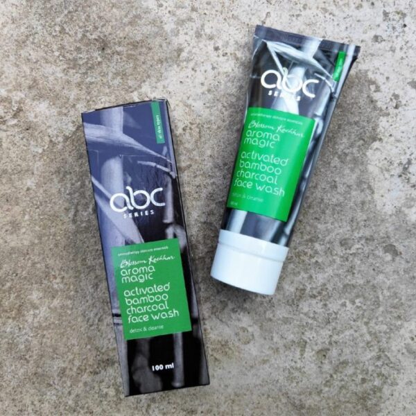 ABC SERIES AROMA THERAPY SKINCARE ESSENTIALS BLOSSOM KOCCHAR AROMA MAGIC ACTIVATED BAMBOO CHARCOAL FACE WASH DETOX & CLEANS (100ml)