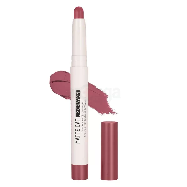 SWISS BEAUTY MATTE CAT LIP CRAYON TRANSFER-PROOF LIGHTWEIGHT ENRICHED WITH JOJOBA OIL& VITAMIN E