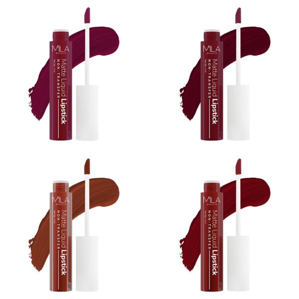 Mila beauty matte liquid lipstick non- transfer net qty :3ml