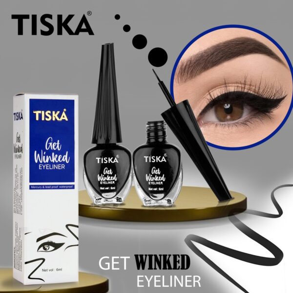 TISKA GET WINKED EYELINER MERCURY & LEAD PROOF WATERPROOF NET.:6ML