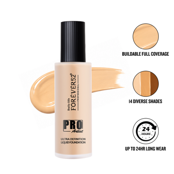 Daily life FOREVER52 PROFESSIONAL PRO ARTIST ULTRA DEFINATION LIQUID FOUNDATION 60ML SHADE-(custard)